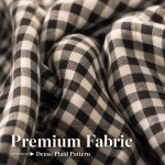 Oversized Black & White Mini Plaid Fabric Scrunchie with Black Trim