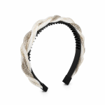 Luxe Rhinestone Braided Headband, Non-Slip Toothed Hair Band for Fine Flat Hair