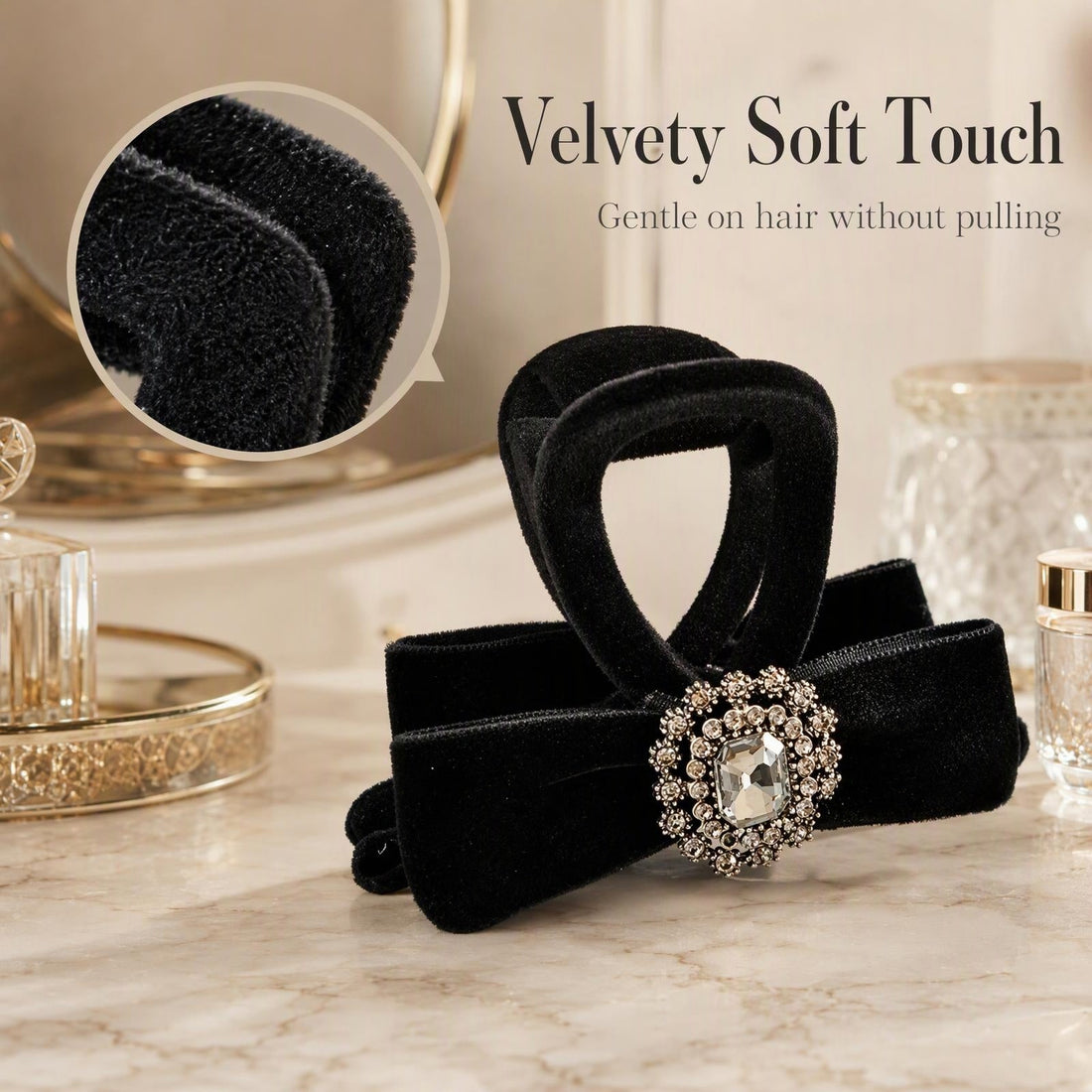 Velvet Rhinestone Claw Clip: 5 Elegant Hairstyles for Any Occasion